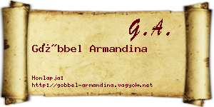 Göbbel Armandina névjegykártya